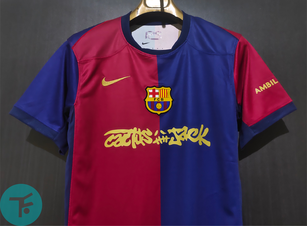 Cactus jack x Barcelona Home T-shirt 24/25, Showroom Quality Cactus jack x Barcelona Home T-shirt 24/25, Showroom Quality