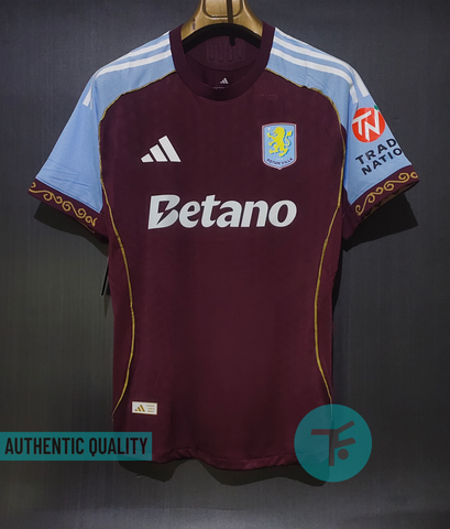 Aston Villa Home T-shirt 25/26, Authentic Quality