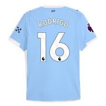 Rodrigo 16 x Manchester City Home T-shirt 25/26, Authentic Quality