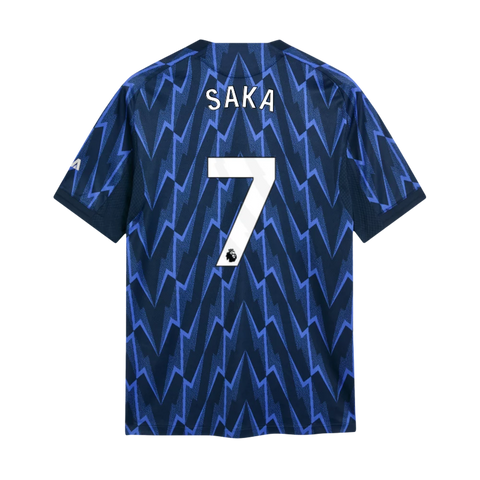 Saka 7 x Arsenal Away T-shirt 25/26, Authentic Quality in EPL Font