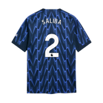 Saliba 2 x Arsenal Away T-shirt 25/26, Authentic Quality in EPL Font