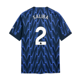 Saliba 2 x Arsenal Away T-shirt 25/26, Authentic Quality in EPL Font