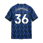 Zubimendi 36 x Arsenal Away T-shirt 25/26, Authentic Quality in EPL Font