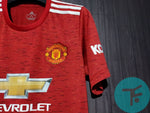 Manchester United Home T-shirt 20/21, Showroom Quality, with EPL Font