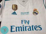 Real Madrid 2017/18 Classic Home Retro with Final Print
