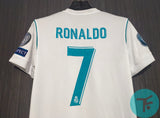 Real Madrid 2017/18 Classic Home Retro with Final Print
