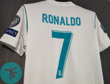 Real Madrid 2017/18 Classic Home Retro with Final Print