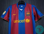 Messi 19 x Barcelona Home 2007/08 Classic Retro