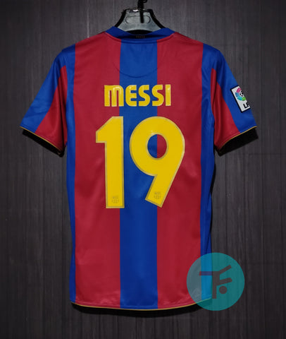 Messi 19 x Barcelona Home 2007/08 Classic Retro