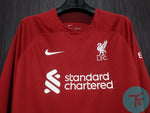 Full-Sleeve: Liverpool Home T-shirt 22/23, Showroom Quality with EPL Font