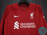 Full-Sleeve: Liverpool Home T-shirt 22/23, Showroom Quality with EPL Font