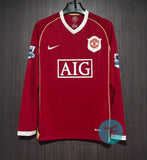 Saha 9 x Manchester United 2006-07 Classic Home Retro in Full sleeves