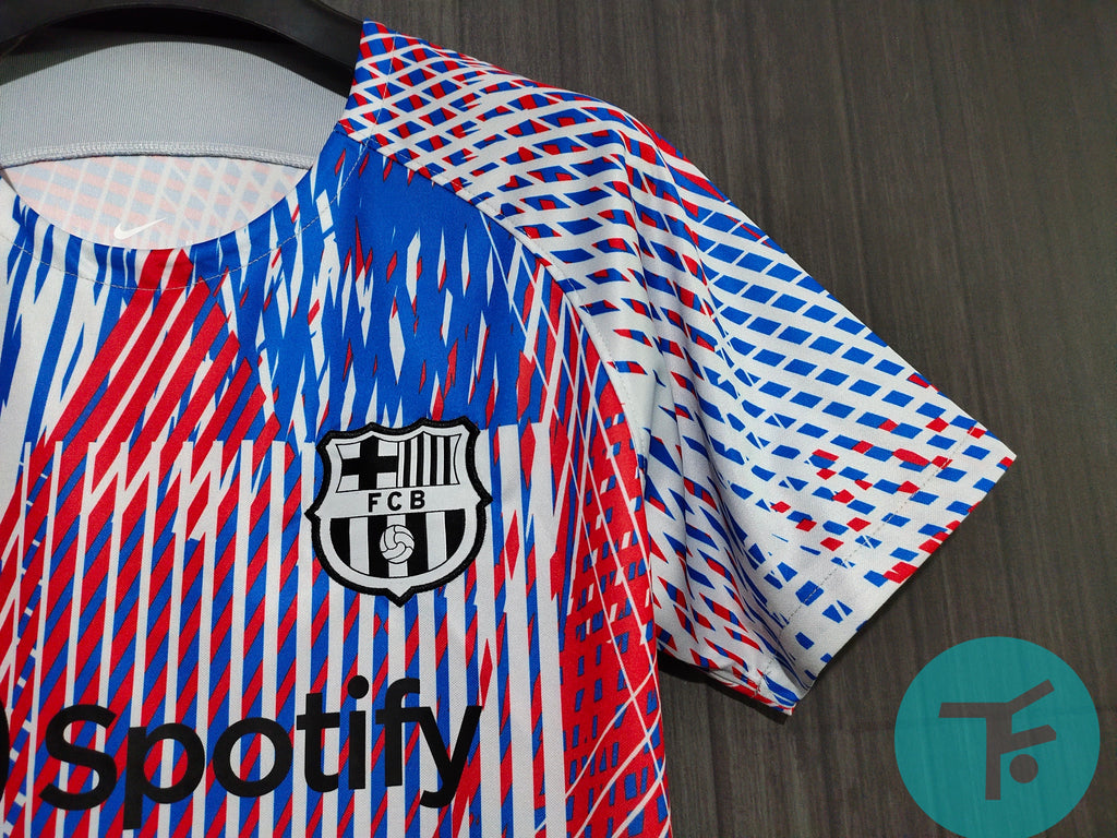 fc barcelona pre match shirt 22 23