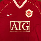 Saha 9 x Manchester United 2006-07 Classic Home Retro in Full sleeves